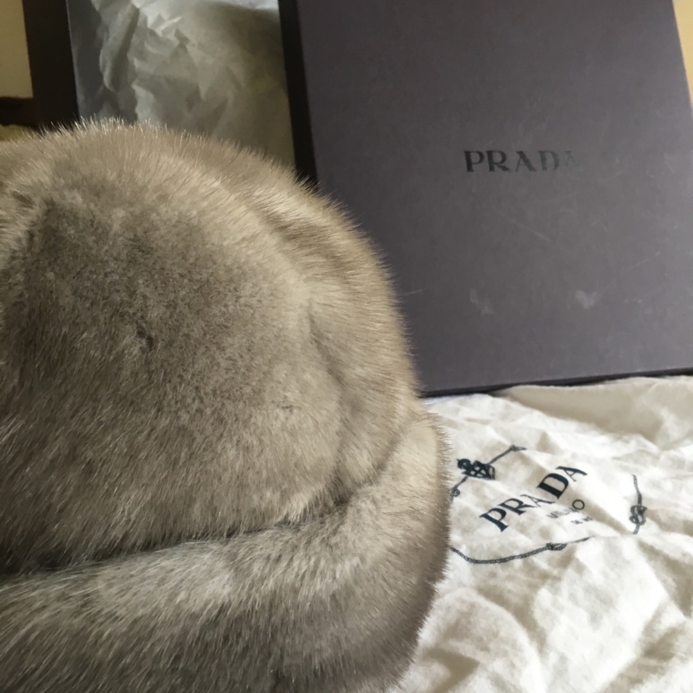 Prada mink hat